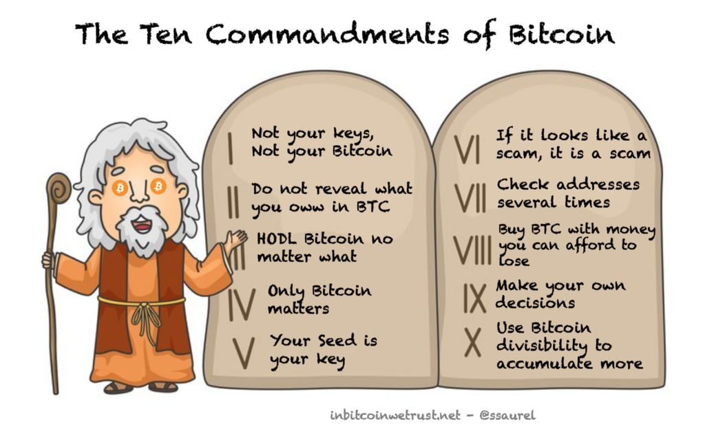 The Ten Commandments of Bitcoin